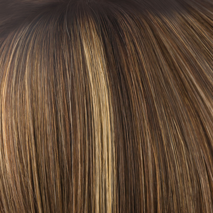 Almond Rocka  -   Cappucino-based, with a mix of dark strawberry blond and medium golden blond highlights. 