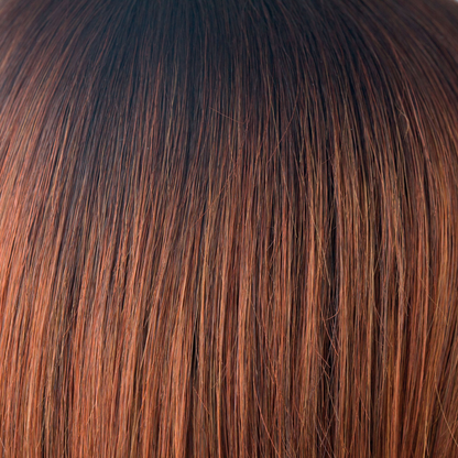 Crimson-R - A beautiful mid brown chocolate root that seamlessly blends into cool coppers and smoked orange tones. If you want to stand out, this is an excellent color choice!