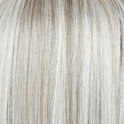 Slate Chocolate Split  -  A combindation of new grey tone with rich chocolate roots. The grey color is complimented by chunky chocolate, pale, and mid-gray highlights.