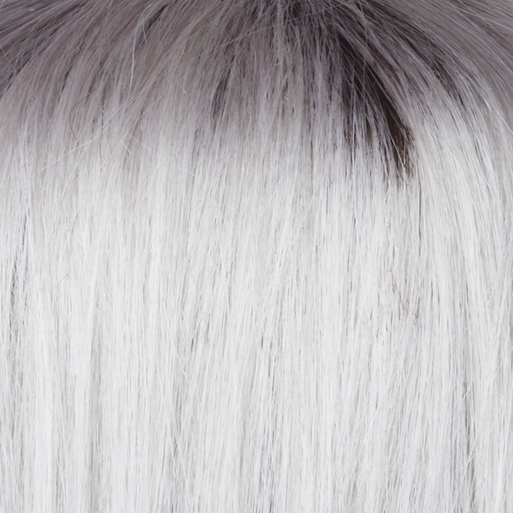 Smoke Ivory  -  A mid cool beige brown root that is softly blended into the sublime finely woven white, platinum, ivory and smoked ivory strands. These then transcend into white tipped ends.